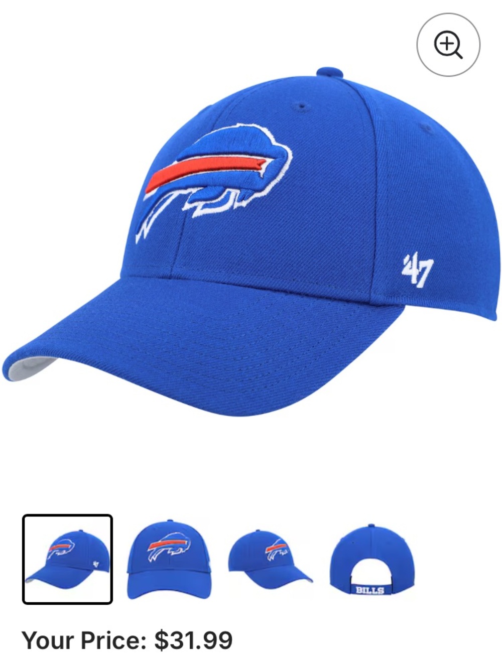 '47 Royal Blue Buffalo Bills Logo Cap